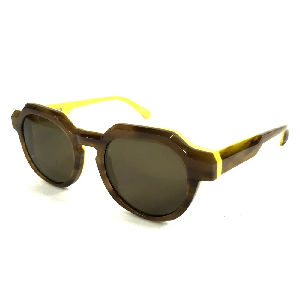 J. F. Rey Sunglasses PORTLAND 9055SOL Brown Yellow Frames Brown Polarized Lenses